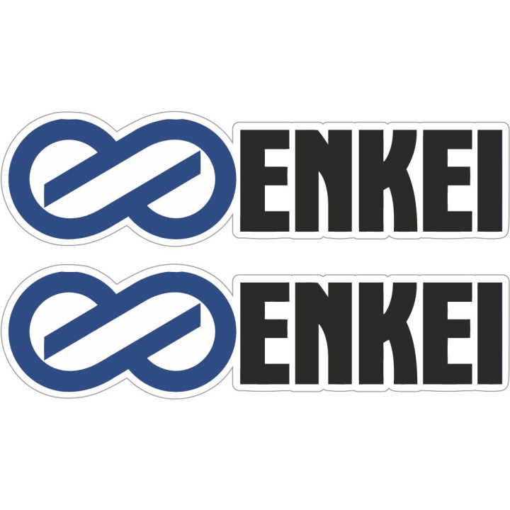 Enkei Racing Stickers – JDM Alloy Wheel Track Car Decals (2-Pack)