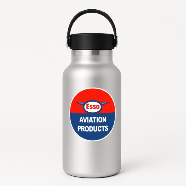 2x Esso Aviation Products Stickers Decals - DecalsHouse
