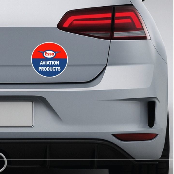 2x Esso Aviation Products Stickers Decals - DecalsHouse