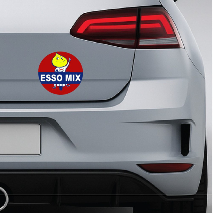 2x Esso Mix Oil Drop Boy Stickers Decals - DecalsHouse