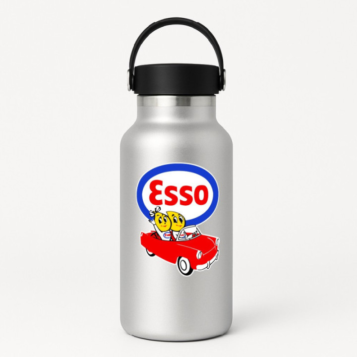 2x Esso Oil Drop Couple In Car Stickers Decals - DecalsHouse
