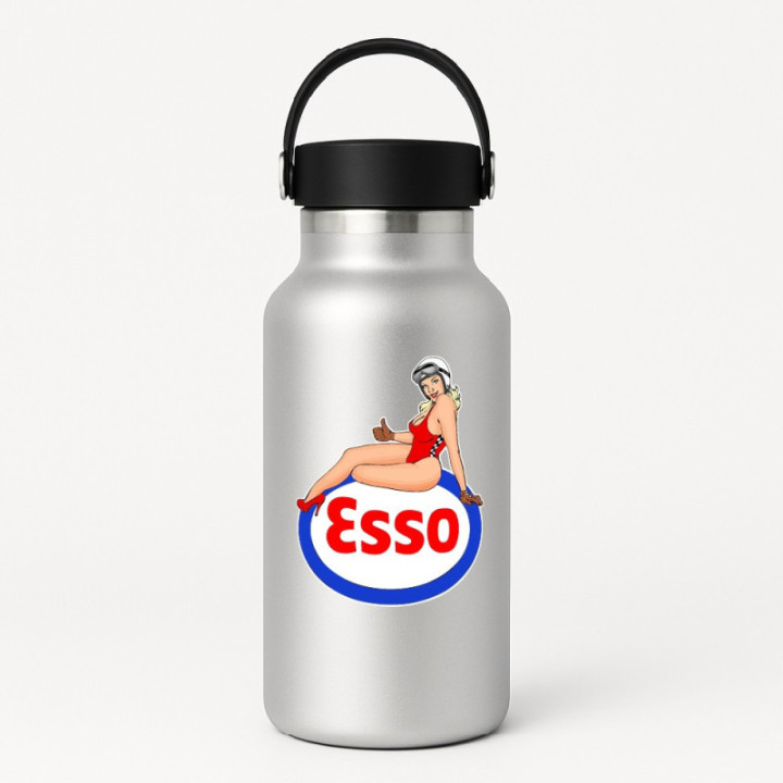 2x Esso Pin Up Girl Style 3 Stickers Decals - DecalsHouse