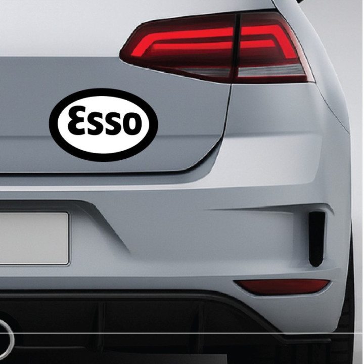 2x Esso Style 2 Stickers Decals - DecalsHouse