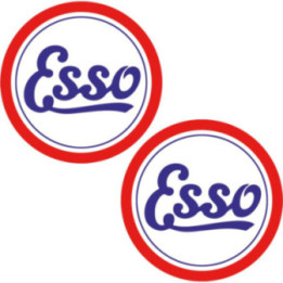 2x Esso Style 3 Stickers Decals - DecalsHouse