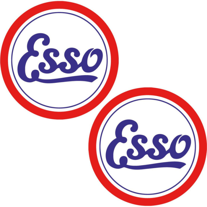 2x Esso Style 3 Stickers Decals - DecalsHouse