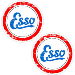 2x Esso Style 6 Stickers Decals - DecalsHouse