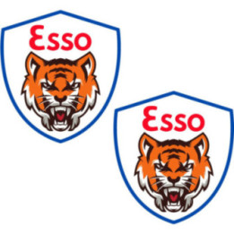 2x Esso Tiger Badge Stickers Decals - DecalsHouse