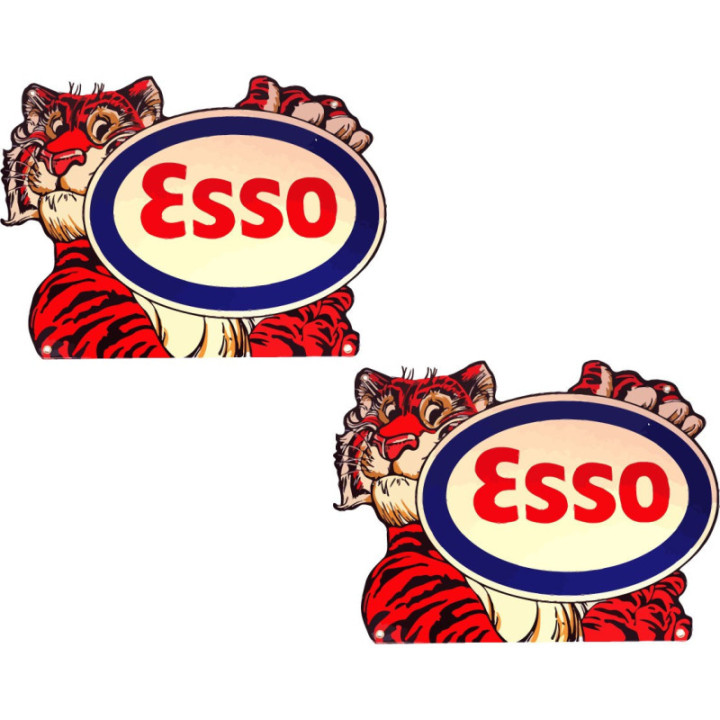 2x Esso Tiger Stickers Decals - DecalsHouse