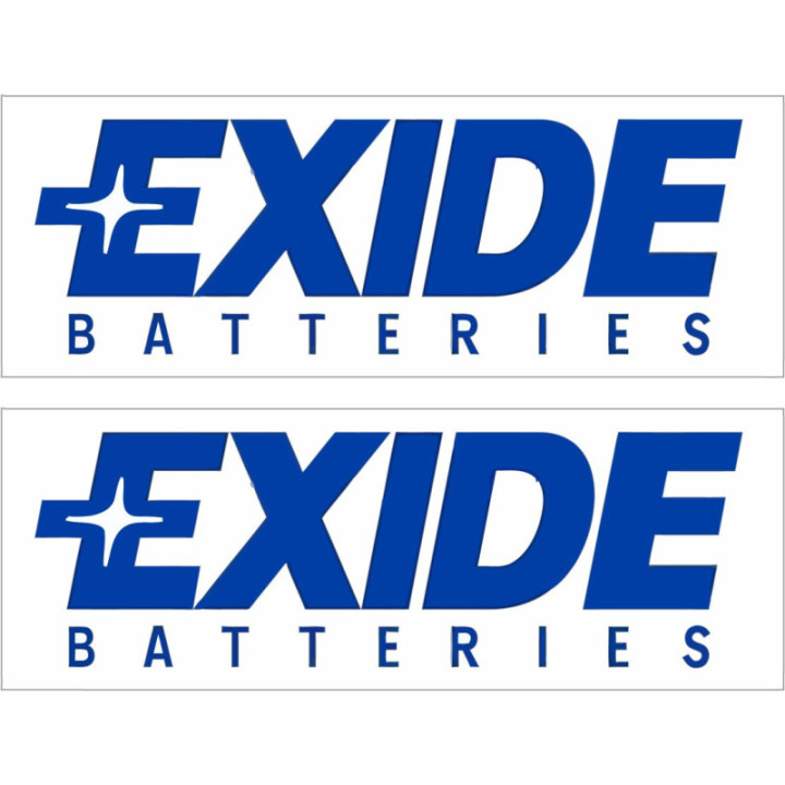 Exide Batteries Stickers – Motorsport Sponsor Panel Decals (2-Pack)