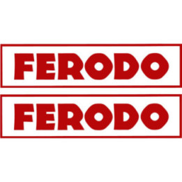 2x Ferodo Red Stickers Decals - DecalsHouse