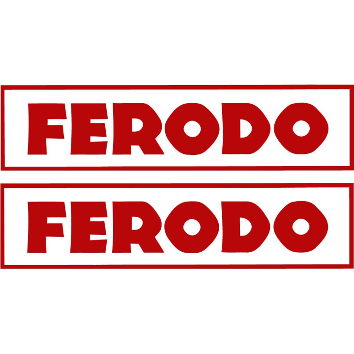 2x Ferodo Red Stickers Decals - DecalsHouse