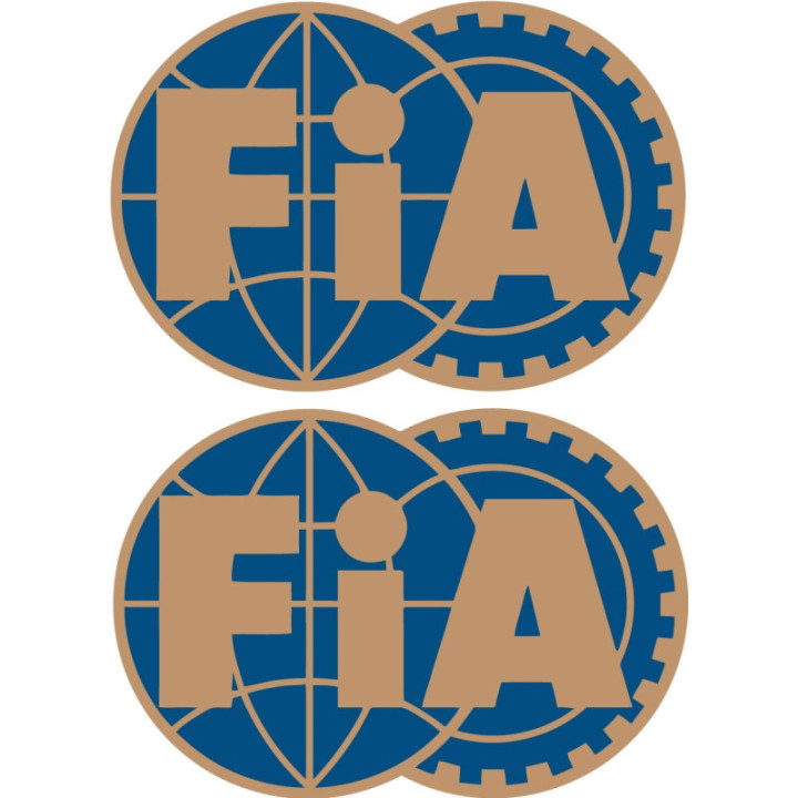 FIA Stickers – Motorsport Racing Decals Formula 1 WRC (2-Pack)