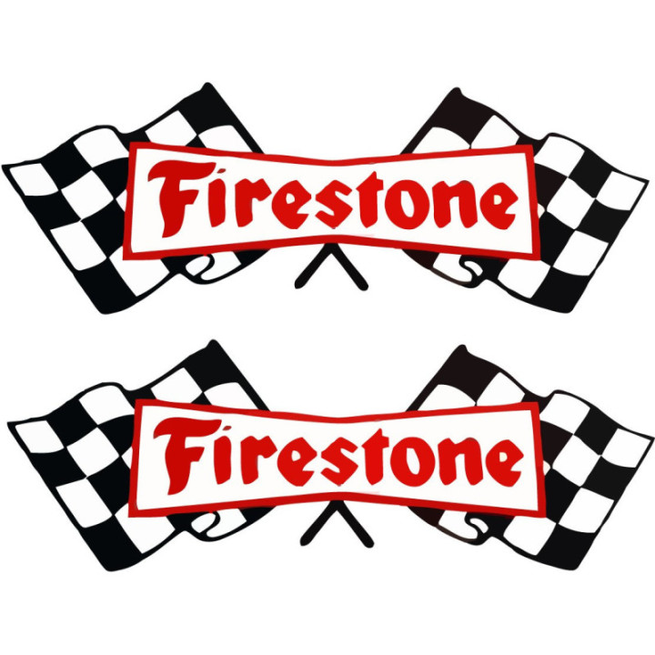 2x Firestone Flags Stickers Decals - DecalsHouse