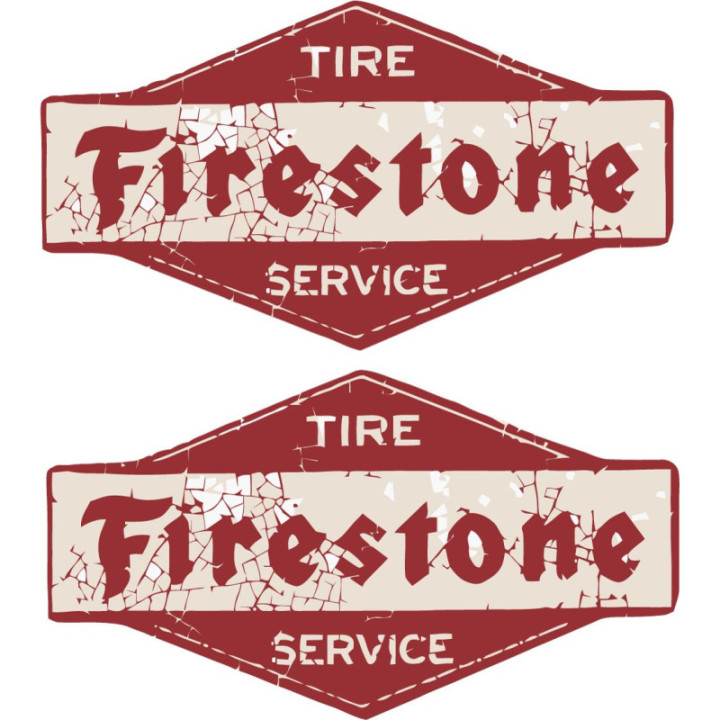 2x Firestone Style 4 Stickers Decals - DecalsHouse