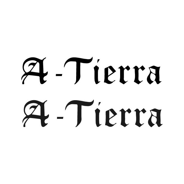 A-Tierra Gothic Name Stickers – Personalised Decals (2-Pack)
