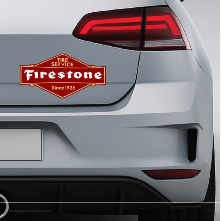 2x Firestone Tire Service Stickers Decals - DecalsHouse