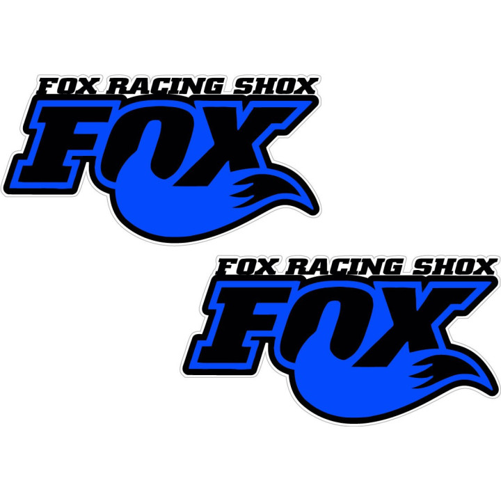 2x Fox Racing Blue Stickers Decals - DecalsHouse