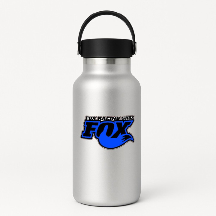 2x Fox Racing Blue Stickers Decals - DecalsHouse