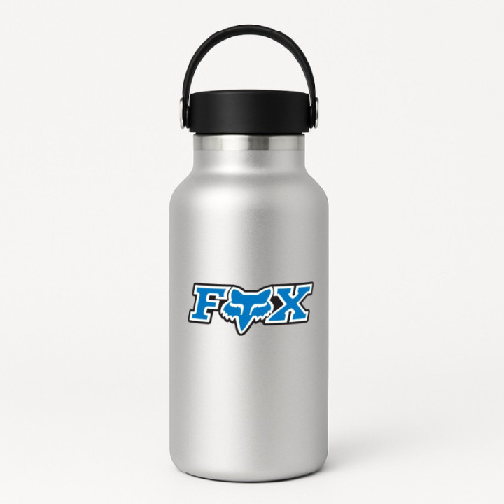 2x Fox Racing Blue Style 2 Stickers Decals - DecalsHouse
