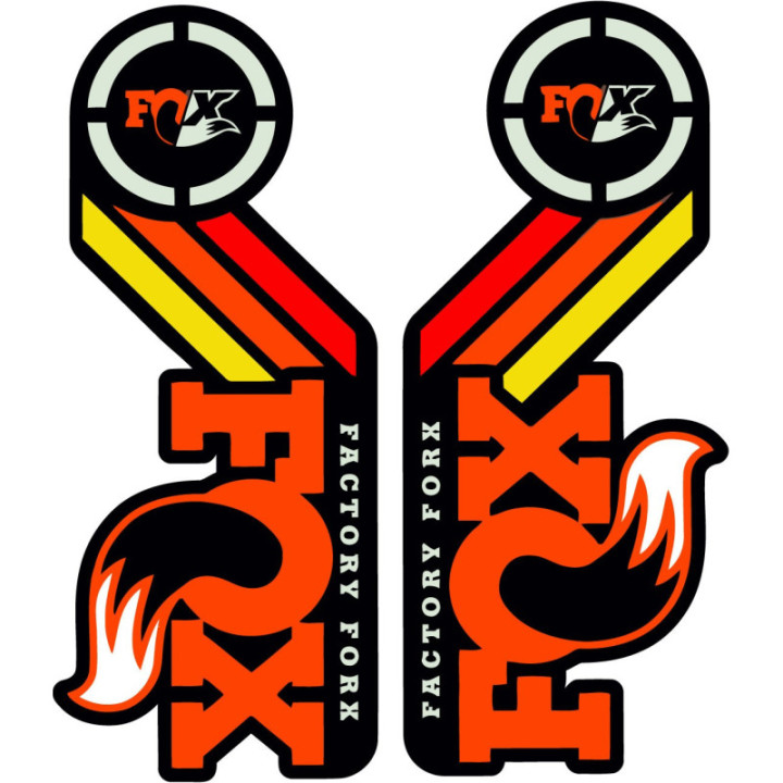 2x Fox Racing Factory Forx Stickers Decals - DecalsHouse