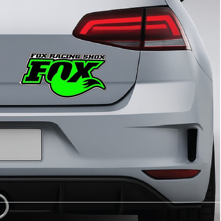 2x Fox Racing Green Stickers Decals - DecalsHouse