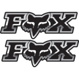 2x Fox Racing Grey Stickers Decals - DecalsHouse