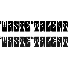 A Waste of Talent Stickers – Punk Rock Decals (2-Pack)