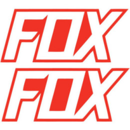 2x Fox Racing Lettering Orange Stickers Decals - DecalsHouse