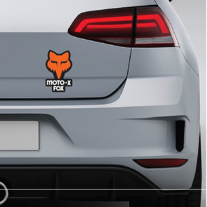 Fox Racing Moto Logo Stickers – MX Helmet Bodywork Decals (2-Pack)