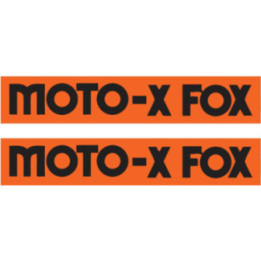 2x Fox Racing Moto Orange Lettering Stickers Decals - DecalsHouse