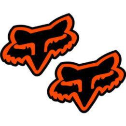 Fox Racing Orange Stickers – MX Motocross Helmet Race Decals (2-Pack)