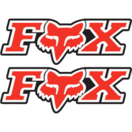 2x Fox Racing Red Stickers Decals - DecalsHouse