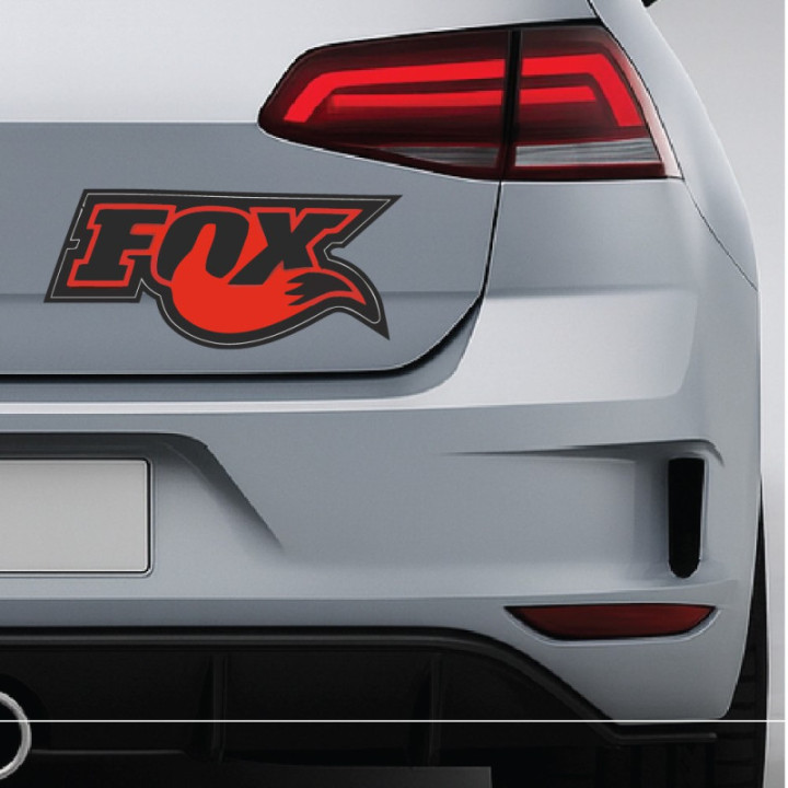 2x Fox Racing Red Style 2 Stickers Decals - DecalsHouse