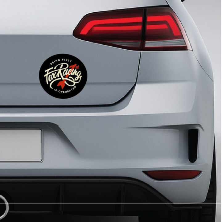 2x Fox Racing Round Stickers Decals - DecalsHouse