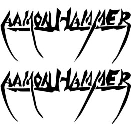 Aamon Hammer Stickers – Black Metal Band Decals (2-Pack)