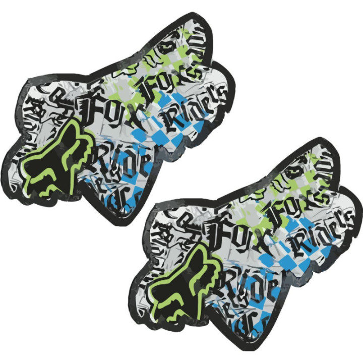 2x Fox Racing Style 13 Stickers Decals - DecalsHouse
