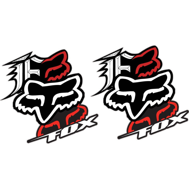 2x Fox Racing Style 19 Stickers Decals - DecalsHouse
