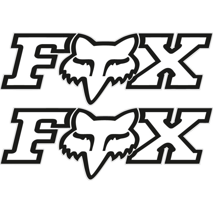 2x Fox Racing Style 2 Stickers Decals - DecalsHouse