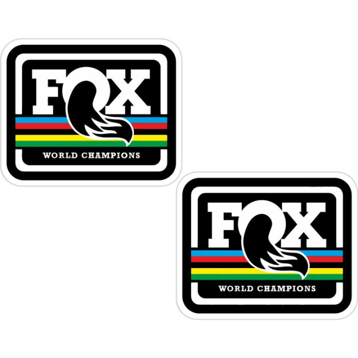 2x Fox Racing World Champions Stickers Decals - DecalsHouse