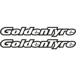 2x Golden Tyre Stickers Decals - DecalsHouse