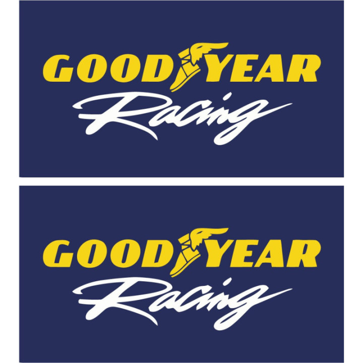 2x Goodyear Racing Stickers Decals - DecalsHouse