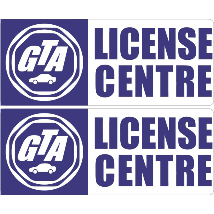 2x Gta License Centre Stickers Decals - DecalsHouse