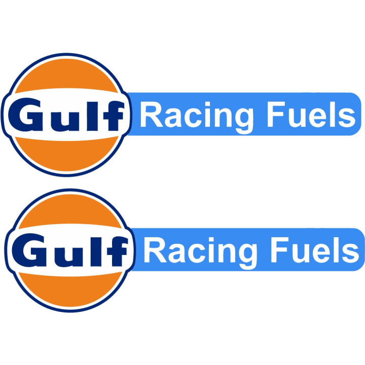 Gulf Racing Stickers – Le Mans Ford GT40 Porsche Classic Livery Decals (2-Pack)