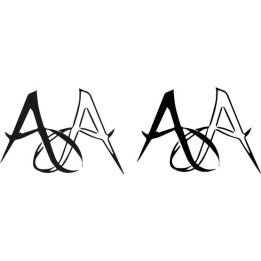 A&A Monogram Stickers – Personalised Initial Decals (2-Pack)
