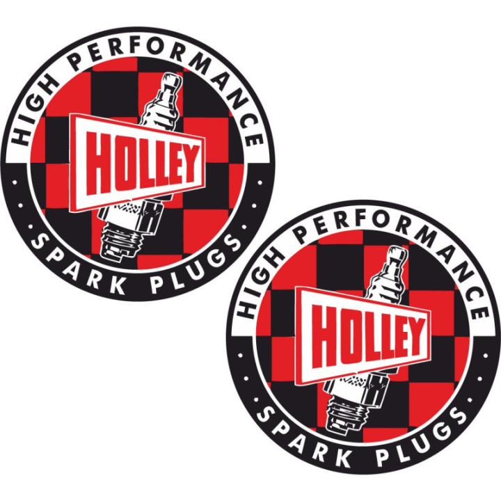 2x Holley Spark Plugs Stickers Decals - DecalsHouse