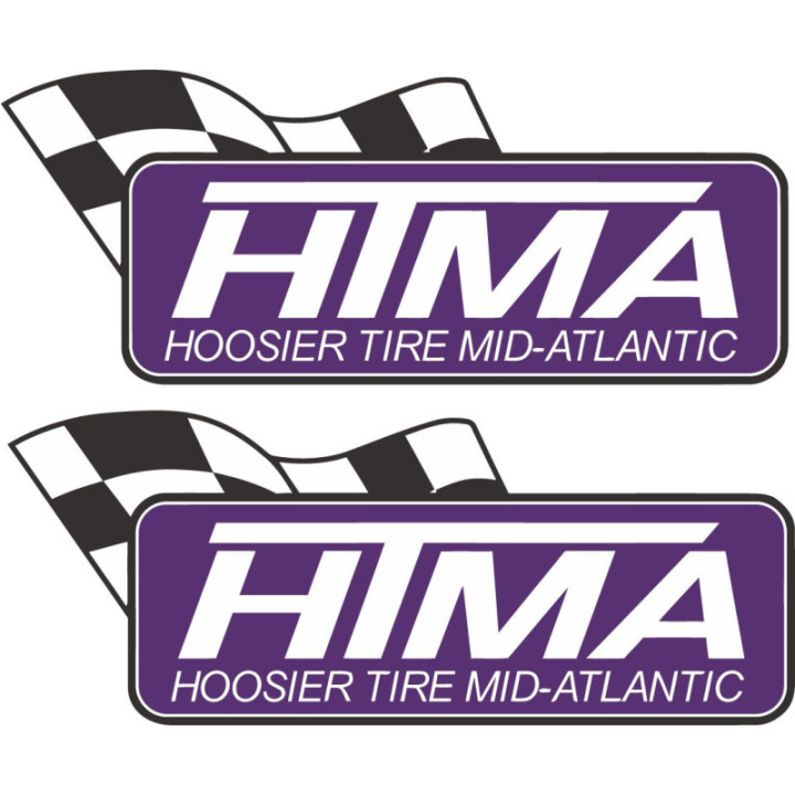 2x Hoosier Racing Tire Mid Atlantic Stickers Decals - DecalsHouse