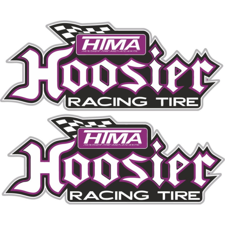 Hoosier Racing Tire Stickers – Track Day Race Car Decals (2-Pack)