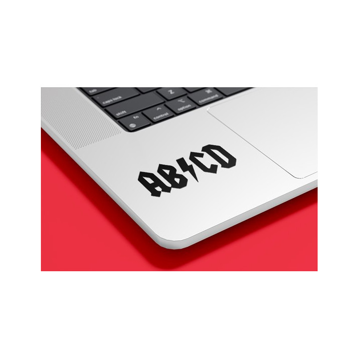 AB/CD Rock Parody Stickers – AC/DC Style Decals (2-Pack)