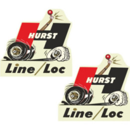 2x Hurst Line Loc Stickers Decals - DecalsHouse