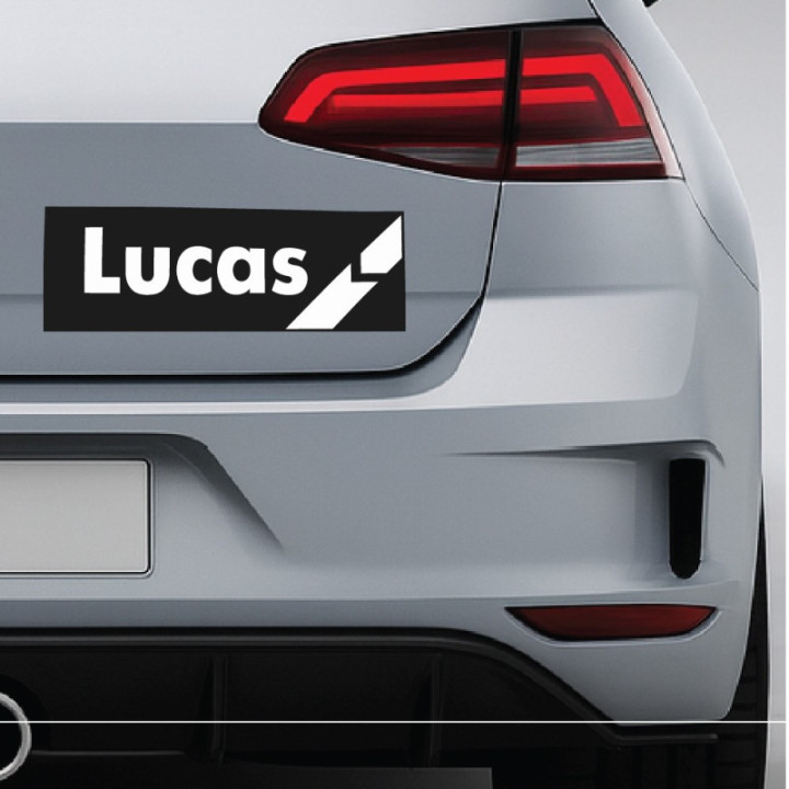 2x Lucas Black Stickers Decals - DecalsHouse